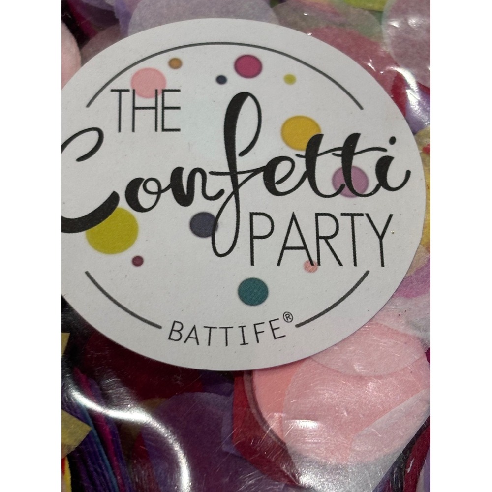 BATTIFE The Confetti Party Multicolor Tissue Paper Confetti‎ 250g Round - Picture 2 of 5